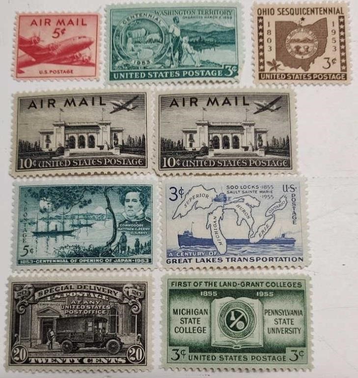 United States Mint Never Hinged Postage Stamps
