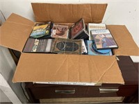 LARGE BOX FULL OF DVD'S , CD'S  AND ASSORTED