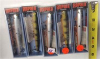 5 Rapala Fishing Lures H-13- new in pkgs.