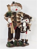 SKIING SNOWMAN - 39" T X 21" WIDE - NEW