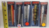 5 Rapala Fishing Lures H-13- new in pkgs.