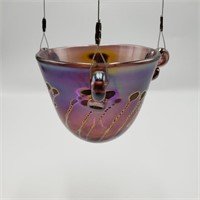 Purple FarberGlass Hanging Cup