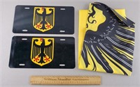 German Coat of Arms License Plates & Flag