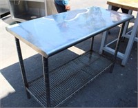 Stainless Steel Work Table, Approx. 50"W x 25"D