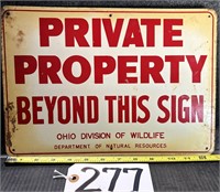 Metal Private Property Beyond This Sign Park Sign