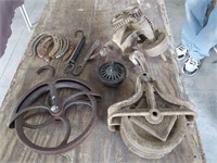 Cast Iron Pullies, Manaual Grinder & More