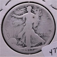 1917 WALKING HALF DOLLAR G