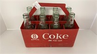 Plastic Coca-Cola box w/ Coke bottles
