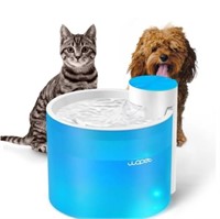 WOPET Cat and Dog Water Fountain, Smart Pump, LED,