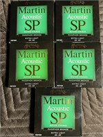 (5) Martin SP Phosphor Bronze Extra Light Acoustic