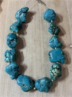 LG CHUNKY TURQUOISE NECKLACE