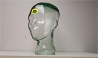 Glass wig or hat form