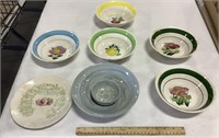 Glass dish lot w/bowls