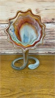 Mid-Century Modern Hand Blown Art Glass Swan Vase