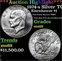 ***Auction Highlight*** 1974-s Silver Eisenhower D