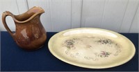 Vintage Pitcher and Serving Plate