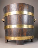 English 18th /19th C. Brass Bound Oak Bucket