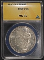 1890-CC MORGAN DOLLAR ANACS MS-62