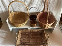 5 Asst Wicker Baskets