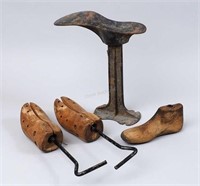 Vintage Cobbler's Cast Iron Shoe Form & Sizers