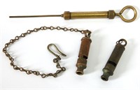 World War II Trench Whistle, together with Police