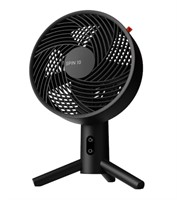 Sharper Image Indoor Black Oscillating Desk Fan