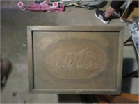 LETTER HOLDER FOR WALL - HAS HORSES ON FRONT