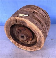 Wooden Pulley Wheel 12 x 9"