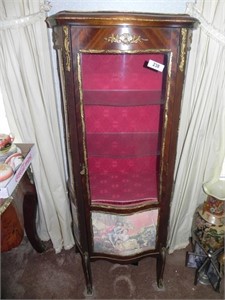 Ornate Curio Cabinet with Key