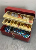 Metal Tackle Box W/ Tackle