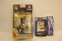 Aaron Rodgers Figure, Car and Cards