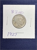 1927 Buffalo nickel coin