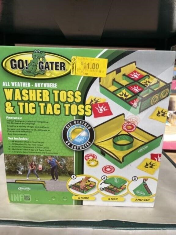 Go Gater, washer toss and tic tac toss