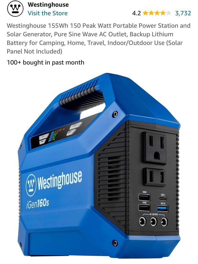 Westinghouse 155Wh 150 Peak Watt Portable Power