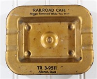 Railroad Café Metal Ashtray