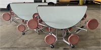 Folding Round Portable Student Cafeteria Tables