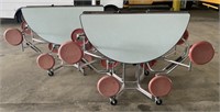 Folding Round Portable Student Cafeteria Tables