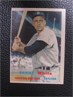 1957 TOPPS #163 SAMMY WHITE RED SOX VINTAGE