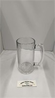 Clear Glass Handled Beer Stein Mug