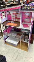 Barbie doll house with accessories
