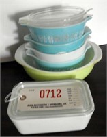 Lot #712 - Lot of Pyrex to include refrigerator