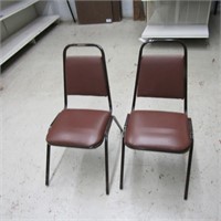 (2)Stackable chairs.