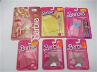 Assorted 1980s Barbie Doll Fashion Packs Lot of 6