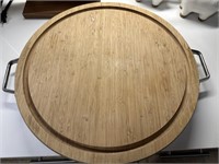 LARGE WOOD CUTTING BOARD / DOUBLE HANDLED