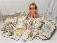 1980s Cabbage Patch Kids Bedding, Curtains & Doll