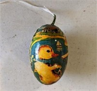 Paper Mache' Egg, Made in Germany, Approx 3.5" h