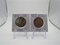 Liberty Half 90% Silver 1943D/1918S