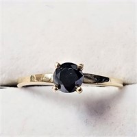 Certfied10K  Black Diamond(0.3ct) Ring