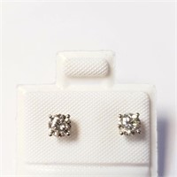 Certfied14K  Diamond (0.48Ct,Si1-2,H-I) Earrings