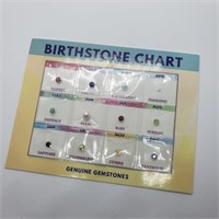 $300  Geniune Birthstone Chart